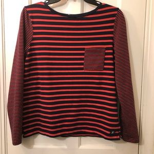 Barbour Striped Pocket-T Red/Blue Size 8 Women’